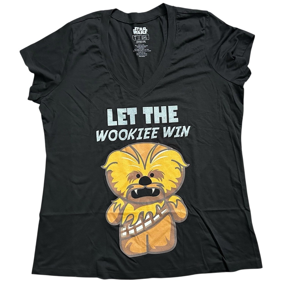 2013‎ Lucasfilm Star Wars Chewbacca Let the Wookiee Win V-neck Shirt Size 1